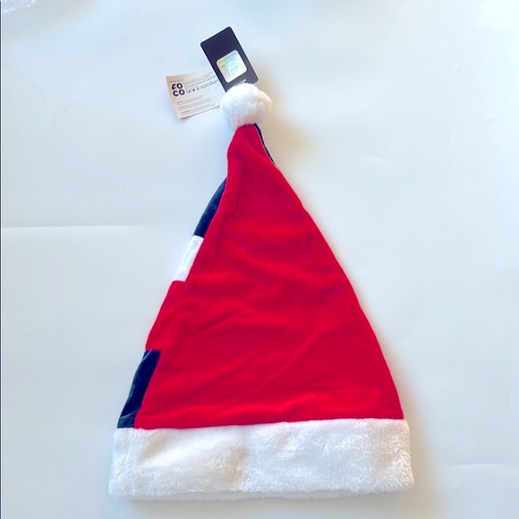 New England Patriots NFL Foco Santa Hat - Red, White, and Blue Holly Winter - Picture 5 of 5